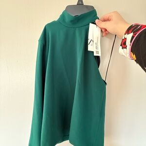 Zara Emerald Sleeveless Turtleneck